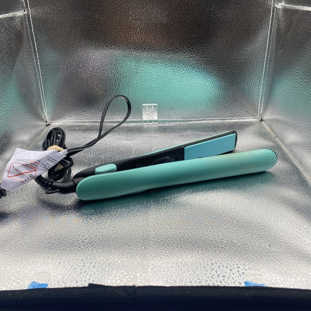 Rx7 Flat Iron Hair Straightener Ceramic Ionic 1"Teal